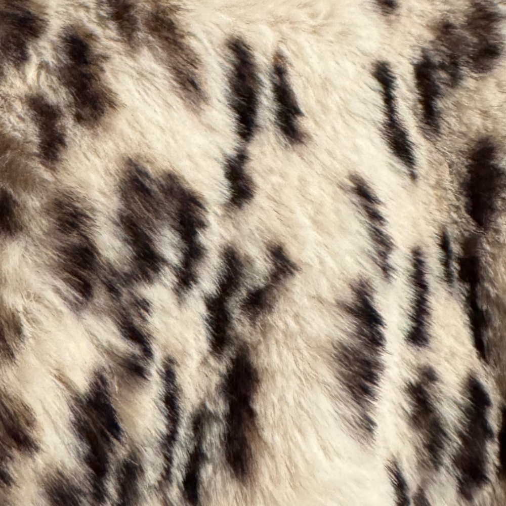 Anthropologie Plush Fur Animal Print Coat xs/small - Picture 13 of 13